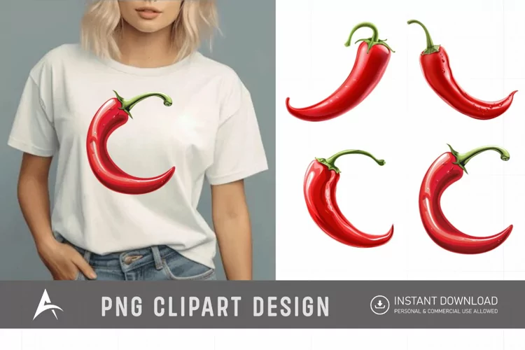 Watercolor Chili Pepper Clipart