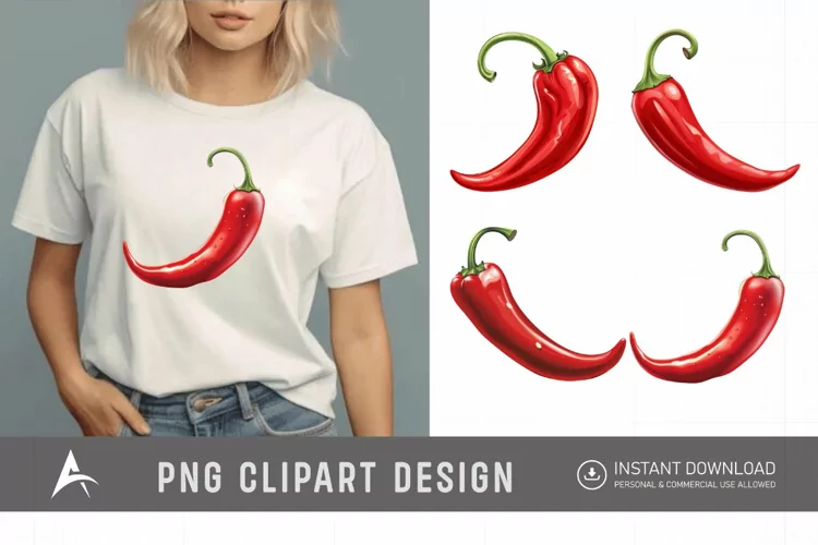 Watercolor Chili Pepper Clipart