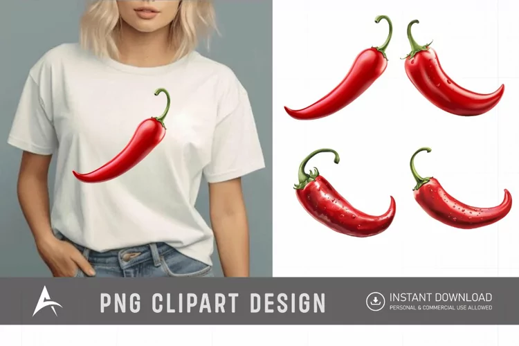 Watercolor Chili Pepper Clipart