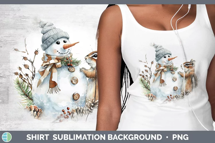 Watercolor Chipmunk Shirt Sublimation Sublimation Background