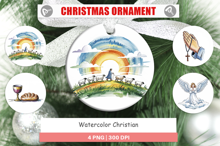 Ornament Watercolor Christian