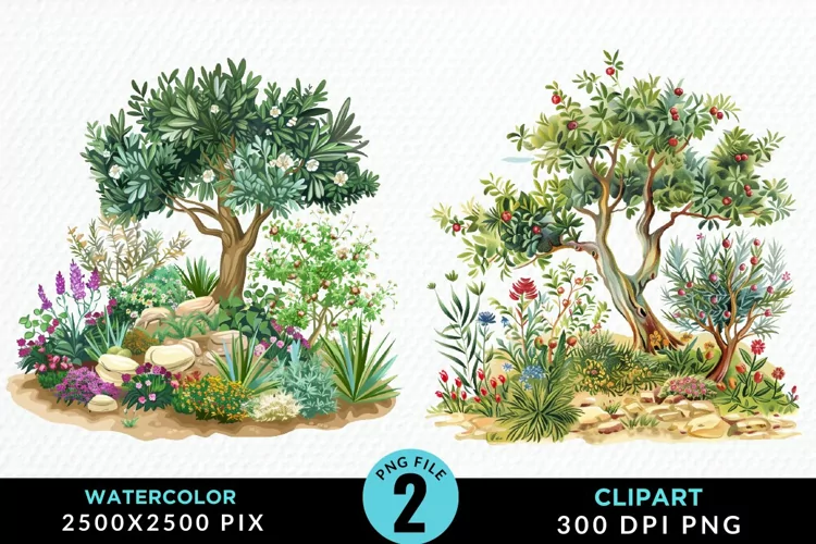 Watercolor Christian Easter Clipart