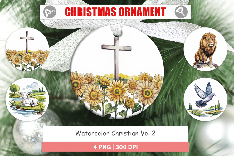 Ornament Watercolor Christian
