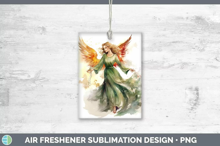 Watercolor Christmas Angel Air Freshener Sublimation Car Fre