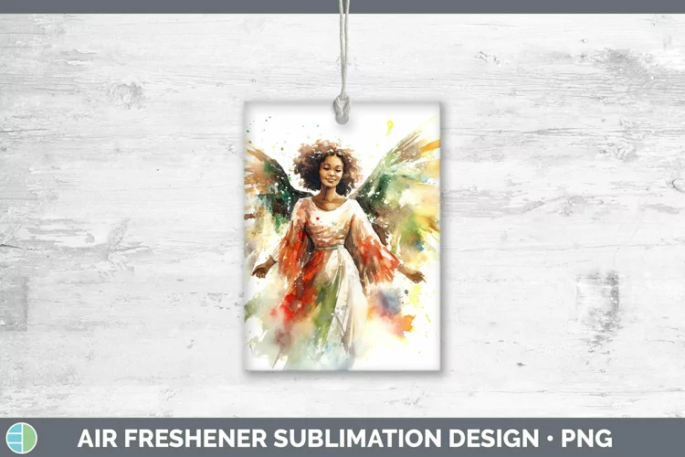 Watercolor Christmas Angel Air Freshener Sublimation Car Fre
