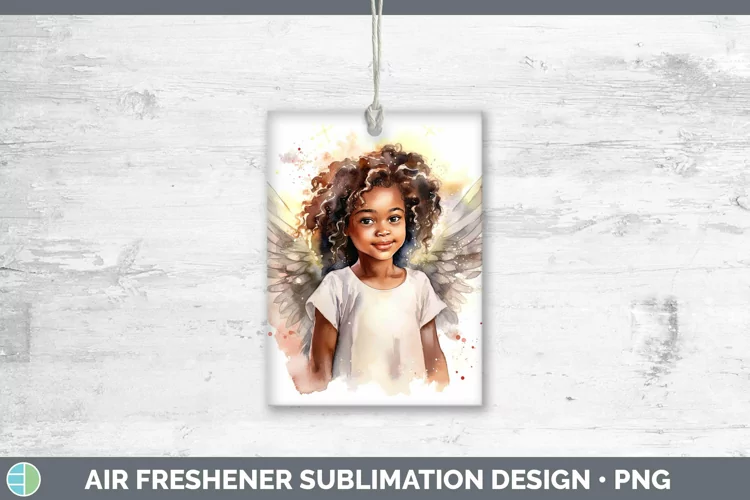 Watercolor Christmas Angel Air Freshener Sublimation Car Fre