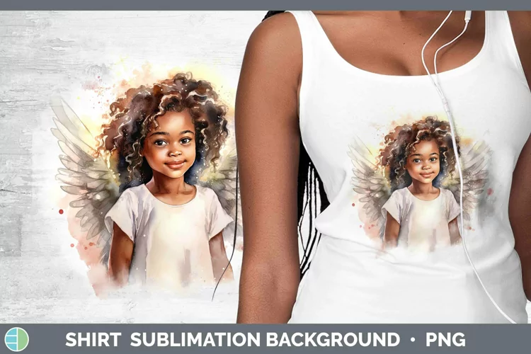 Watercolor Christmas Angel Shirt Sublimation Sublimation Bac