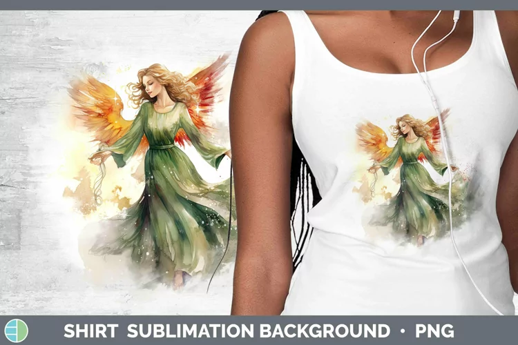 Watercolor Christmas Angel Shirt Sublimation Sublimation Bac