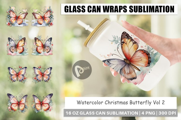 Watercolor Butterfly Clipart Image 3