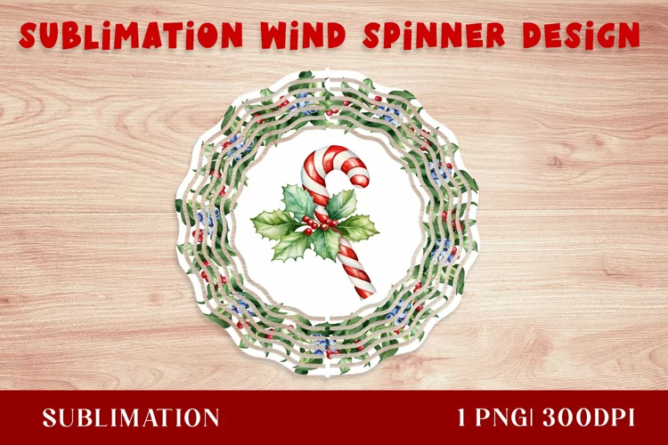 Watercolor Christmas Caramel Wind Spinner