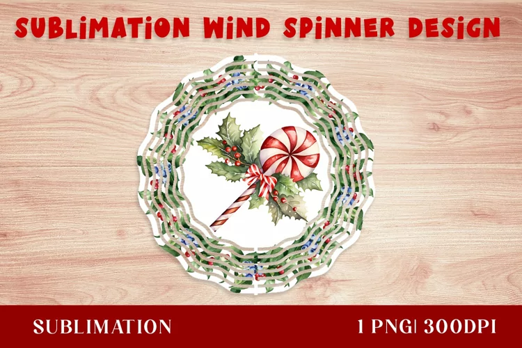 Watercolor Christmas Caramel Wind Spinner