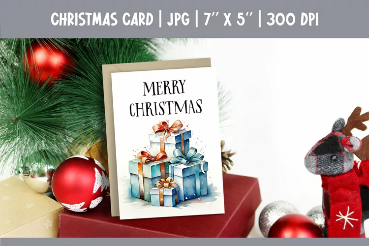 Merry Christmas Card Printable | Christmas Gift PNG