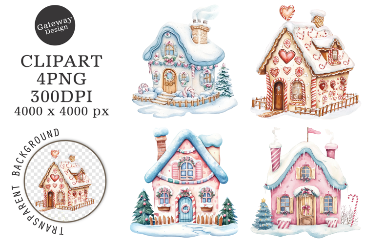 Watercolor Christmas Clipart