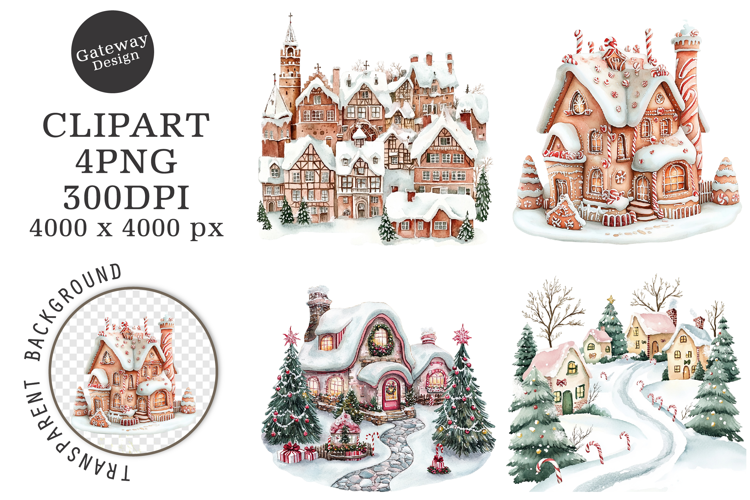 Watercolor Christmas Clipart