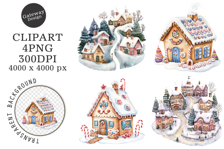 Watercolor Christmas Clipart