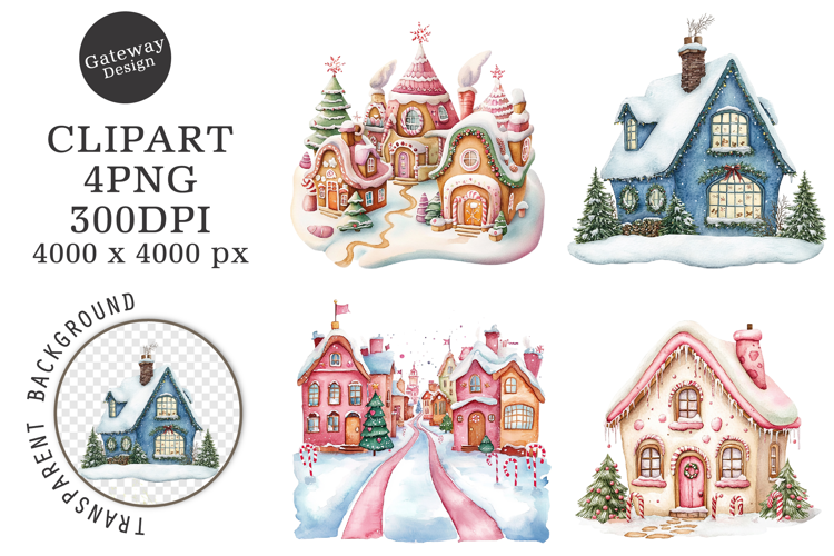 watercolor christmas clipart