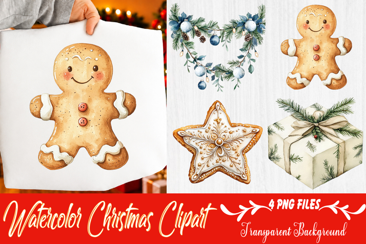 watercolor christmas clipart