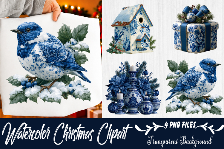 watercolor christmas clipart