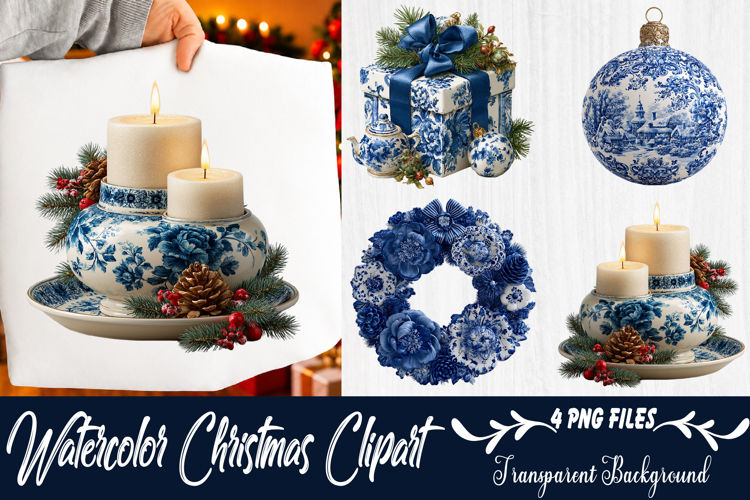 watercolor christmas clipart