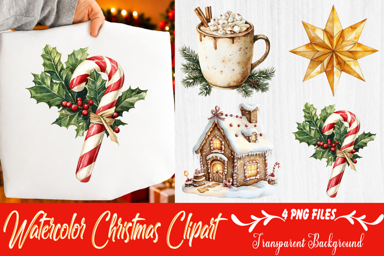 watercolor christmas clipart