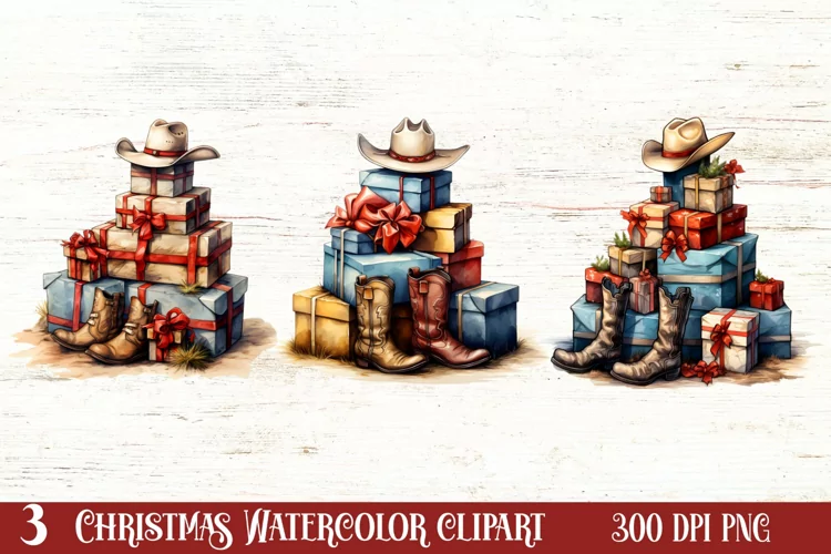 Watercolor Christmas Deer Head Clipart Sublimation
