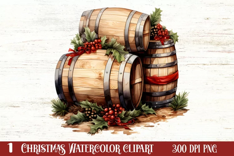 Watercolor Christmas Deer Head Clipart Sublimation