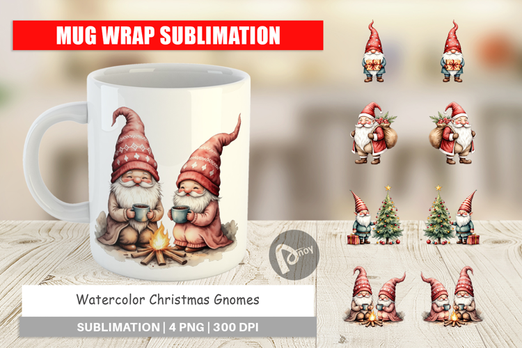 Mug Wrap Christmas Gnomes
