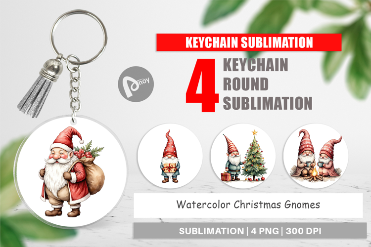 Keychain Christmas Gnomes