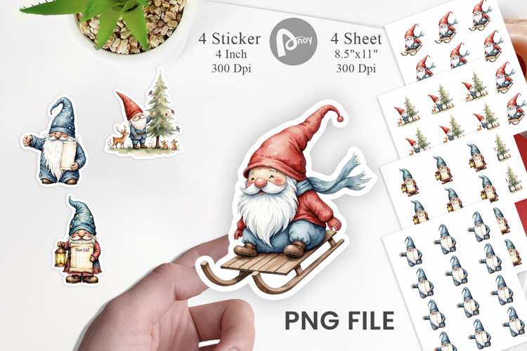 Christmas Gnomes Sticker