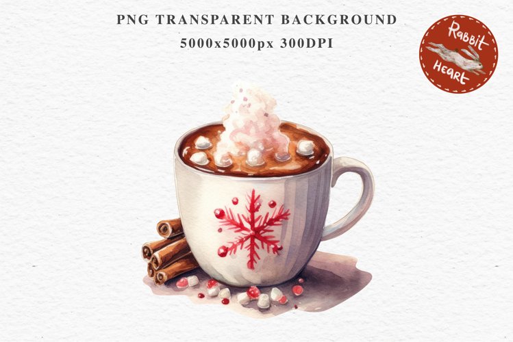 Christmas Hot Chocolate Coffee Clipart Cup PNG Scrapbooking