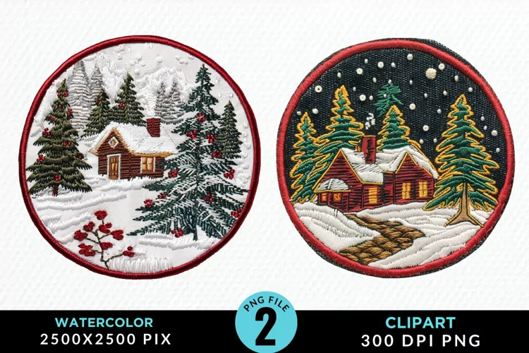 Watercolor Christmas Mix PNG Clipart