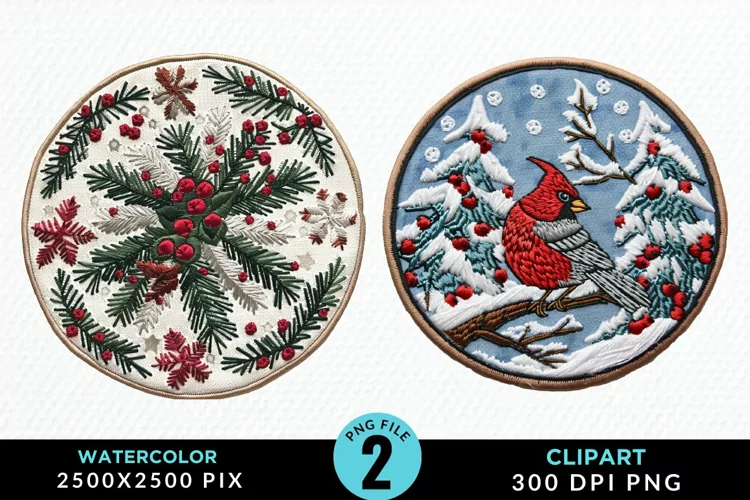 Watercolor Christmas Mix PNG Clipart