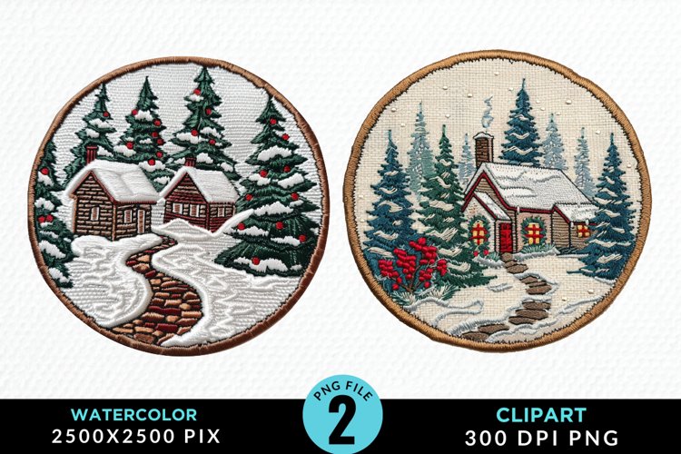 Watercolor Christmas Mix PNG Clipart