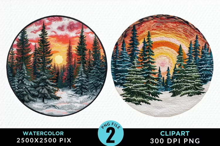 Watercolor Christmas Mix Design Clipart