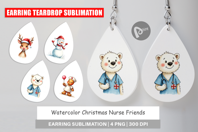 Christmas Nurse Earring