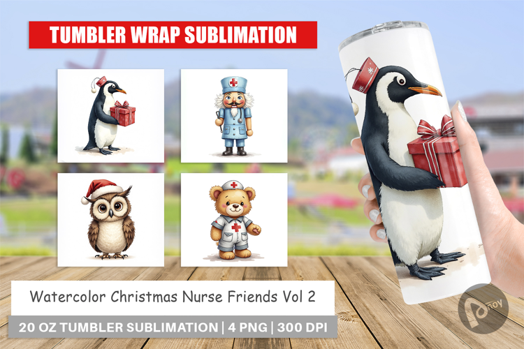 Christmas Nurse Tumbler