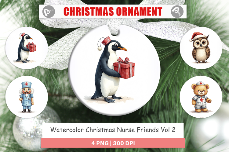 Christmas Nurse Ornament