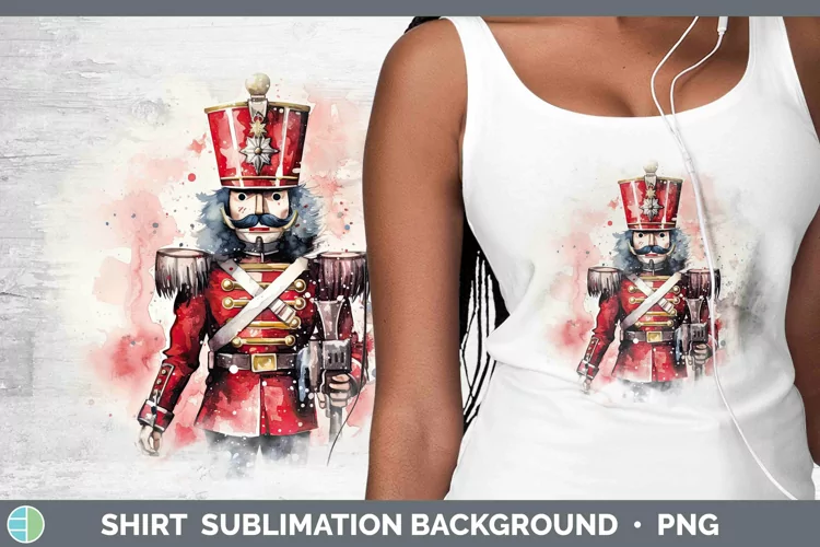 Watercolor Christmas Nutcracker Shirt Sublimation Sublimatio