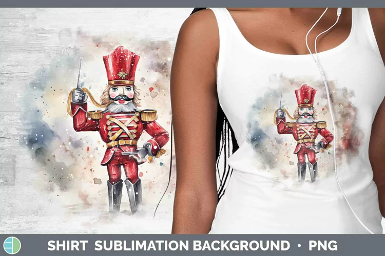 Watercolor Christmas Nutcracker Shirt Sublimation Sublimatio
