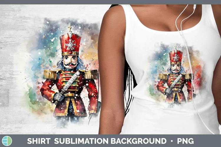 Watercolor Christmas Nutcracker Shirt Sublimation Sublimatio