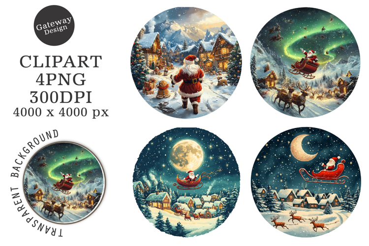 Watercolor Christmas Ornament Clipart