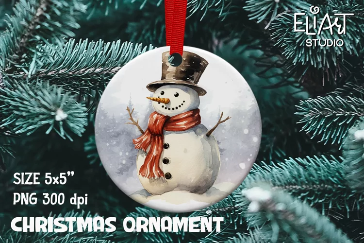 Watercolor Christmas PNG | Christmas Ornament PNG Design