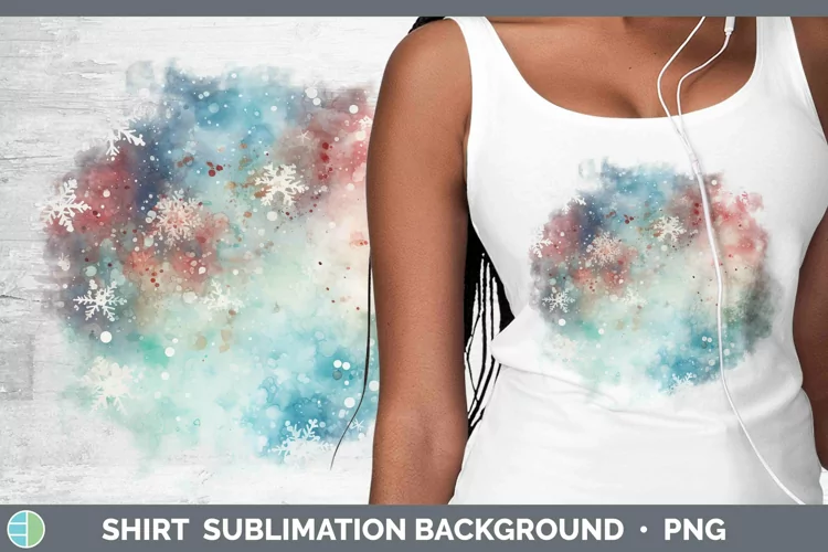 Watercolor Christmas Snowflakes Shirt Sublimation Sublimatio