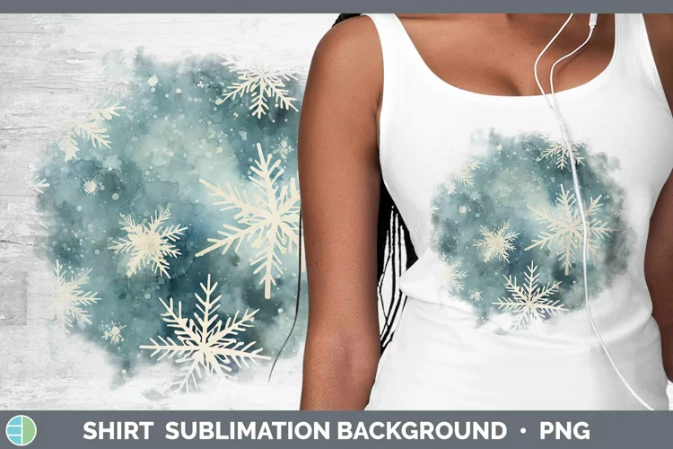 Watercolor Christmas Snowflakes Shirt Sublimation Sublimatio