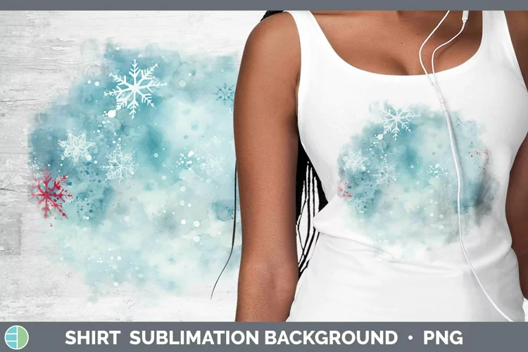 Watercolor Christmas Snowflakes Shirt Sublimation Sublimatio