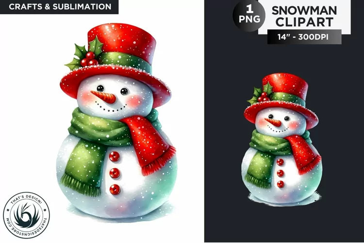 Christmas Snowman PNG Clipart