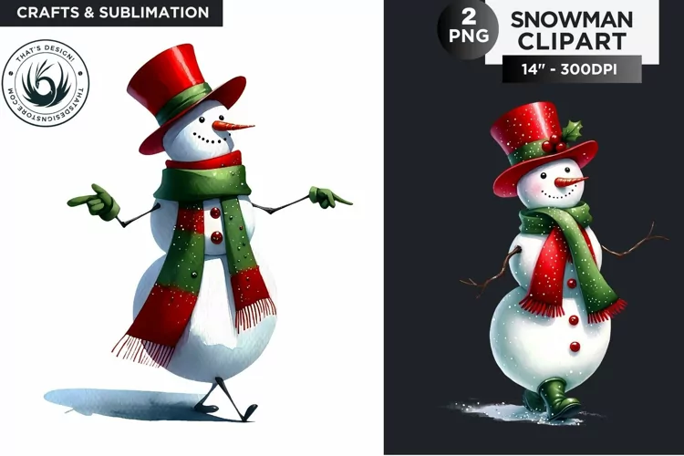 Christmas Snowman PNG Clipart