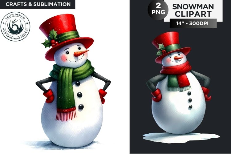 Christmas Snowman PNG Clipart
