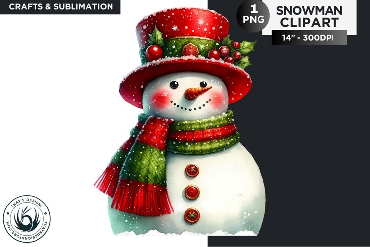 Christmas Snowman PNG Clipart
