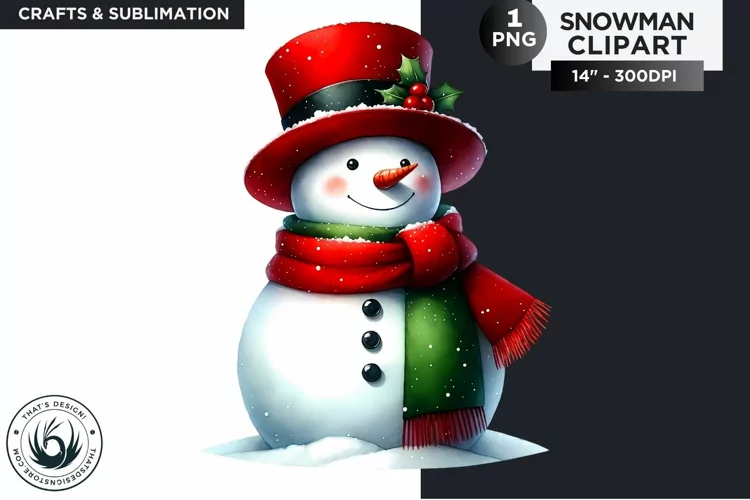 Christmas Snowman PNG Clipart